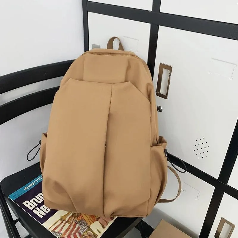 Waterproof Cool Backpack GE135: Fashion Solid Bookbag for High School