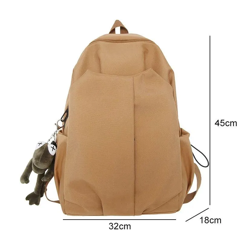 Waterproof Cool Backpack GE135: Fashion Solid Bookbag for High School