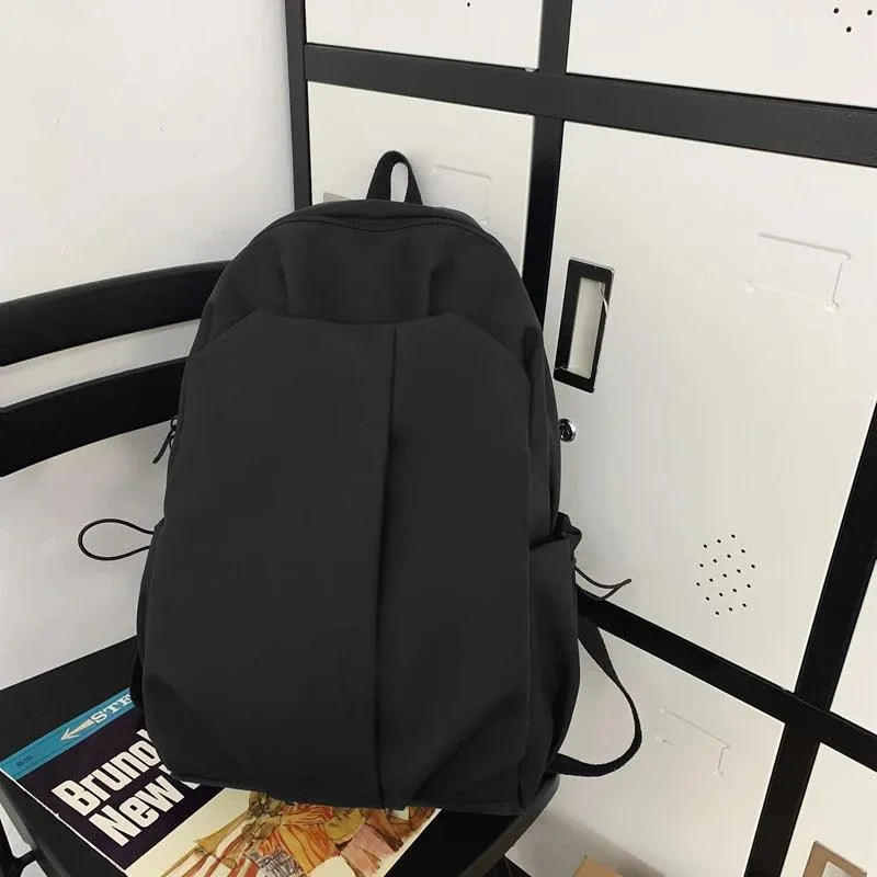 Waterproof Cool Backpack GE135: Fashion Solid Bookbag for High School