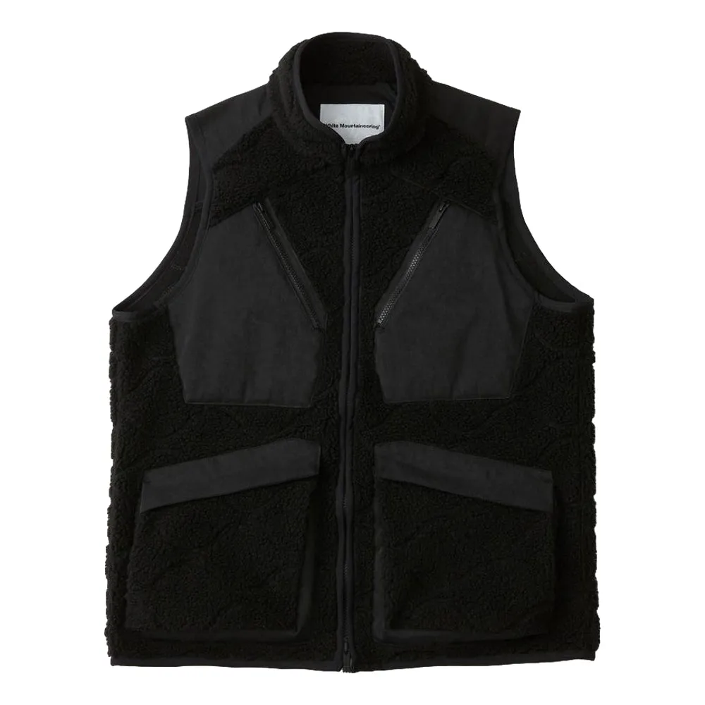 WHITE MOUNTAINEERING BOA FLEECE VEST-BLACK